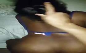 Cheeky ass ebony lady fucked by white cock 